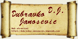 Dubravko Janošević vizit kartica